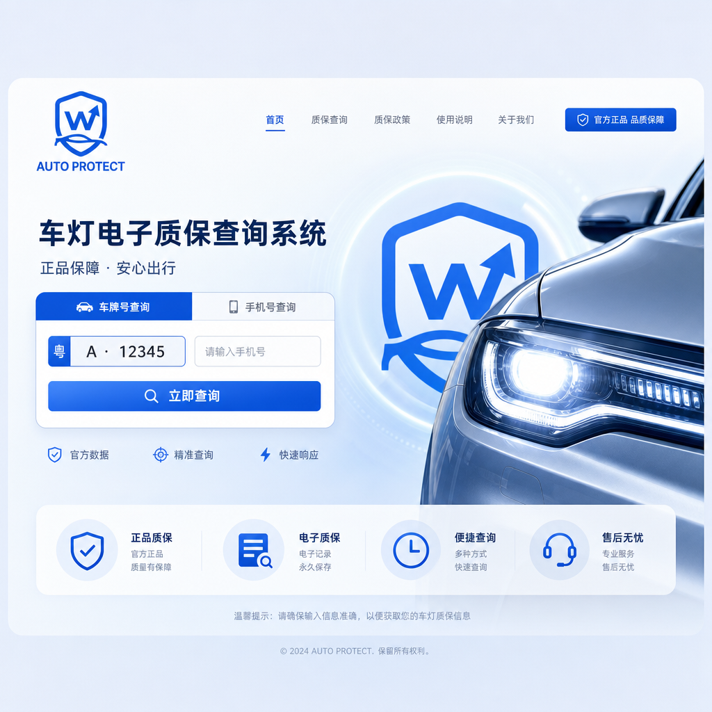 AUTO PROTECT 车灯电子质保查询系统
