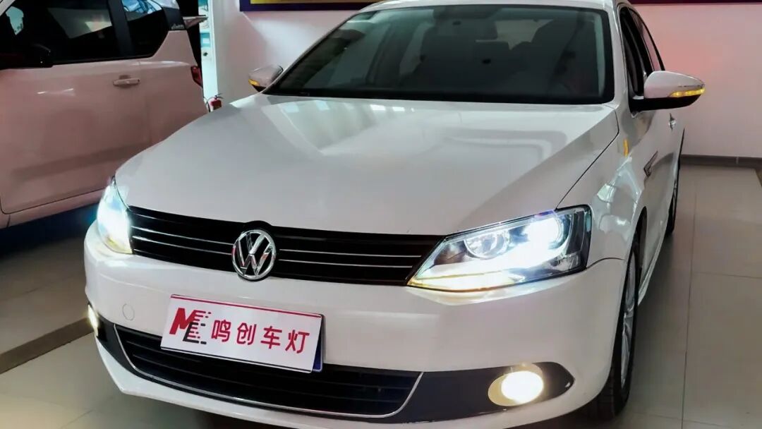 大众速腾车灯升级马瑞利雾行者LED大灯双光透镜