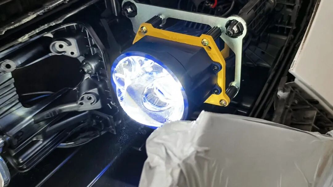 现代途胜车灯升级马瑞利雨雾通双直射LED透镜